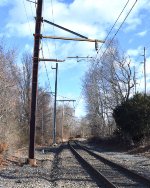 This view is looking east from the Livingston/Central Ave grade crossing along the Gladstone Branch.